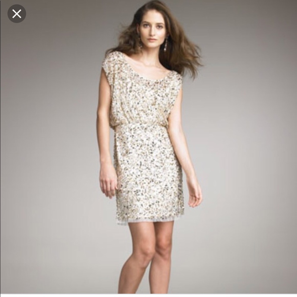 Fabulous gold sequined cocktail dress